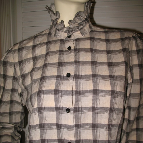 Vintage Y2K 90s Ralph Lauren Jeans Co Plaid Button Up Shirt Top M Preppy Western - Picture 5 of 8